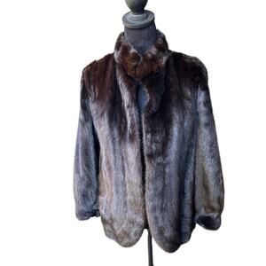 Vintage Custom Mink Fur Jacket Hong Kong Fur Co Hand Stitched